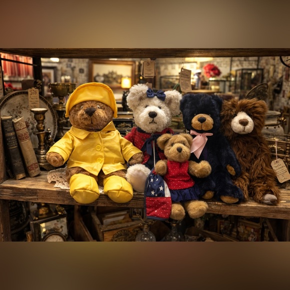 Boyds Bears Other - Vintage Teddy Bear Lot – Russ, Boyds & Plushland (6 Total)
